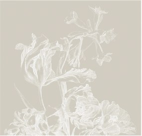Behang Engraved Flowers