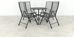 Balero ronde verstelbare bistroset strekmetaal Ø90 cm. - Antraciet