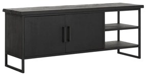 DTP Home Timeless Black Beam Tv-meubel Zwart Teak 140 Cm - 140x40x55cm.