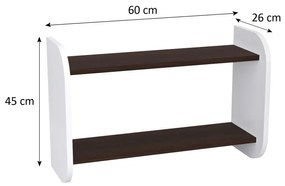Peuter Wit grijs Kinderboekenplank Oscar 5060504989633 Children's Beds Home, 70x26x45 cm Children's Beds Home