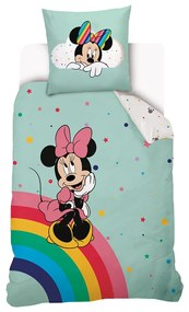 Bedset in katoen, Minnie regenboog