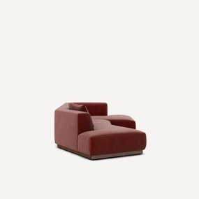 Rechter open hoekbank in fluweel, Jacopo