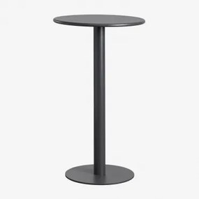 Ronde Hoge Tuintafel Ø60 Cm Van Ijzer Mizzi Grijs – Grafiet - Sklum