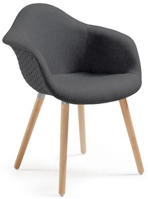 Kave Home Kevya Kuipstoel Donkergrijs