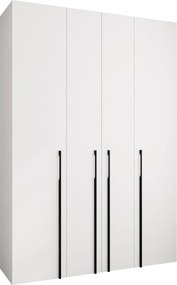 Kledingkast Hartford 570, Zwart, Wit, 246x170x42cm, Kledingkast deuren: Met scharnieren, Aantal planken: 12, Aantal planken: 12