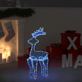 vidaXL Kerstversiering rendier met mesh 306 LED's 60x24x89 cm