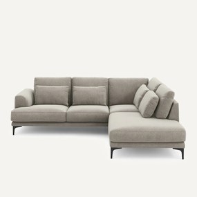 Hoekbank rechts in chenille fluweel, Marsile