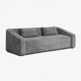 Dalila 3-zits Slaapbank In Boucléstof Bouclé Gris Antracita - Sklum