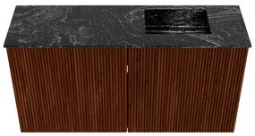 Mondiaz Joya DLux 80cm toiletmeubel ruby met wastafel faye rechts 1 kraangat lava
