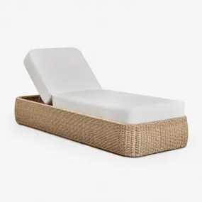 Pakket Van 2 Leilan Synthetische Rotan En Ijzeren Ligstoelen Wit - Sklum