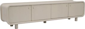 Tv-meubel Beige Hout Met Ronde Hoeken 200 Cm - 200x43x50cm.