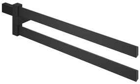GROHE Selection Cube Handdoekhouder - 40cm - dubbel - draaibaar - phantom black 102280KF00