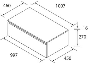 Muebles Hoyo badmeubel 100cm licht eiken