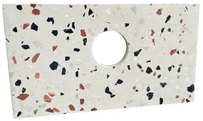 Fontana Terrazzo Micro Marble toiletmeubel met ribbelfront 40cm wit mat