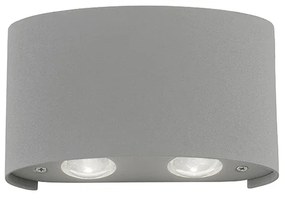 Buitenlamp Moderne wandlamp grijs 13 cm incl. LED IP54 - Silly Modern IP54 Buitenverlichting ovaal