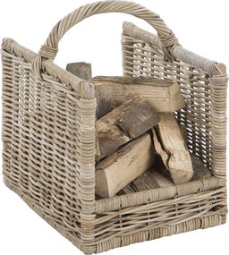 Practo Home mand rotan rechthoek Rotan - Haardaccessoires - 54x41x59cm