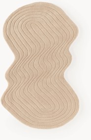 Handgetuft wollen vloerkleed Aliza in organische vorm