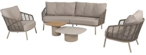 Puglia stoel bank loungeset 5 delig organic latte Taste 4SO