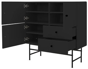 Tenzo Cocktail Moderne Wandkast Black - 106x40x107cm.