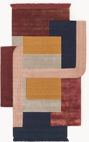 Wollen vloerkleed Milla met franjes