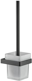 Plieger Altea toiletborstel inzet glas mat zwart
