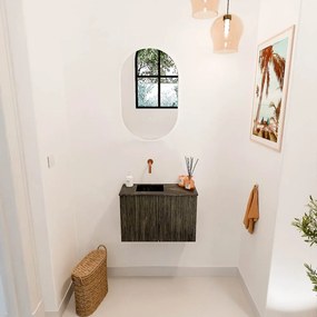 Mondiaz Joya DLux 60cm toiletmeubel shadow met wastafel faye links zonder kraangat lava