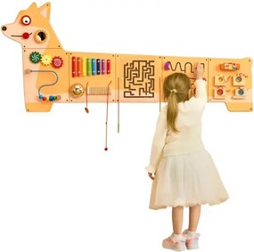 VEVOR Puppy Activity Wall, 12 spellen, sensorisch Montessori-muurspeelgoed voor kinderen van 3-12 jaar, Montessori-leeractiviteitencentrum, ideaal voor de speelkamer, kinderkamer en klaslokaal