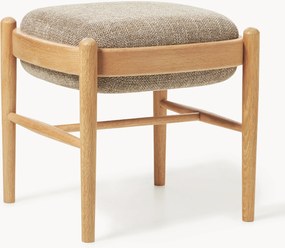 Gestoffeerde eikenhouten kruk Imara