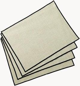 Handgemaakte placemats Jules, 4-delig