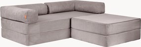 Modulaire ribfluwelen hoekbank Family Funzy