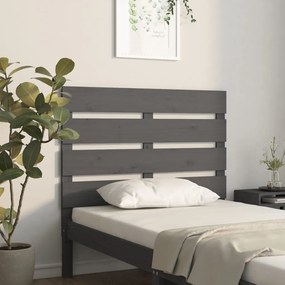 vidaXL Hoofdbord 75x3x80 cm massief grenenhout grijs