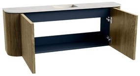 Mondiaz Joya DLux 115cm toiletmeubel ronding links/rechts dusk met wastafel faye midden zonder kraangat ostra