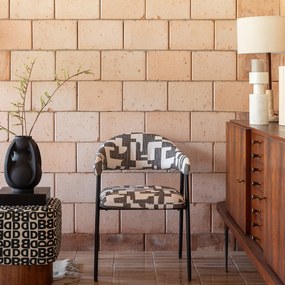Dutchbone Miyo Design Eetkamerstoel Zwart Wit