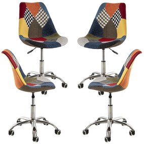 Set 4 Neo Patchwork Stoelen