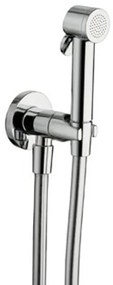 Raminex Tuka Tuka toilet/bidet douchegarnituur met handdouche met aan/uit knop 1/2 met douchesl. 100cm + wandhouder met geïntegr. kraan chroom AC67551