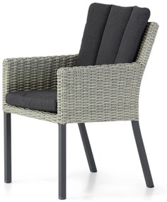 Tuinset 6 personen 260 cm Wicker Grijs Garden Collections Oxbow/Trente