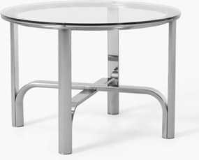 Ronde eettafel Neil met glazen tafelblad, in verschillende formaten