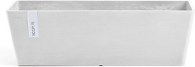 Ecopots bloempot Bruges 65 - Rechthoekig - Pure White - 65,3cm x 16,7 cm x H17cm