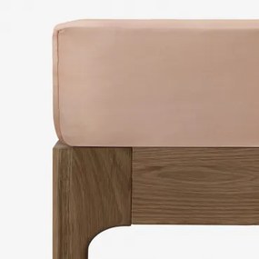 Sampras Satijnen Hoeslaken Met Draaddichtheid 300 Roze – Hazelnoot & Bed 135/140cm (140 X 200 X 40 Cm) - Sklum