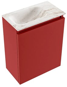 Mondiaz Ture DLux toiletmeubel 40cm fire met wastafel frappe links met kraangat