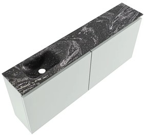 Mondiaz Ture DLux toiletmeubel 120cm greey met wastafel lava links zonder kraangat