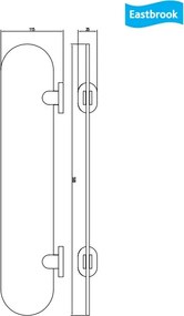 Eastbrook Salerno messing glazen planchet chroom