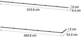 Modern railsysteem zwart 1-fase 300cm - Iconic Modern Binnenverlichting Lamp