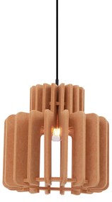 Retro hanglamp zwart met oranje kap - Felt Retro E27 rond Binnenverlichting Lamp