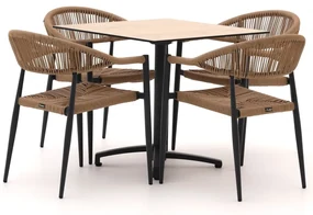 Manifesto Belpasso/Canzo 80cm dining tuinset 5-delig stapelbaar inklapbaar