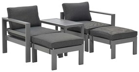 Garden Impressions Riga balkon loungeset 5-delig - grijs