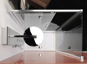Polysan Lucis rechthoekige douchecabine met schuifdeur 110x100cm chroom