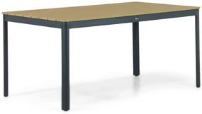 Dining Tuintafel rechthoekig 160 x 91,5 cm Aluminium Grijs Santika Mind