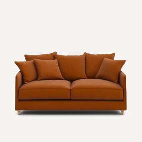 3-zits compacte slaapbank in linnen fluweel, LAZARE