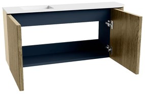 Mondiaz Joya 90cm toiletmeubel ronding rechts dusk met wastafel faye links 1 kraangat talc